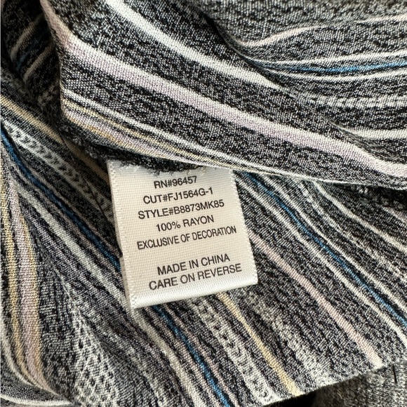 Love on a Hanger Multi-Colored Striped Tank Blouse Top Lace 2X - Picture 5 of 5